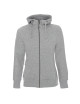 CRIMSON CUT SWEATSHIRT Women`s LADIES` BISON LIGHT GRAY MELANGE print embroidery