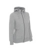 CRIMSON CUT Damen-SWEATSHIRT LADIES` BISON HELLGRAU MELANGE mit Aufdruck und Stickerei