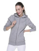 CRIMSON CUT BLUZA Damska LADIES' BISON JASNY SZARY MELANŻ nadruk haft