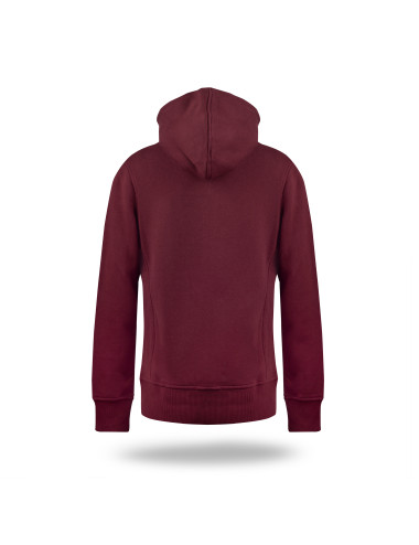 CRIMSON CUT Damen-SWEATSHIRT LADIES` BISON RED WINE mit aufgesticktem Logo