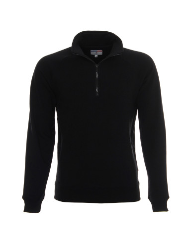 Promostars BLUZA Męska ZIPPER CZARNY haft sitodruk nadruk DTG logo