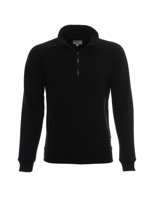 Promostars BLUZA Męska ZIPPER CZARNY haft sitodruk nadruk DTG logo