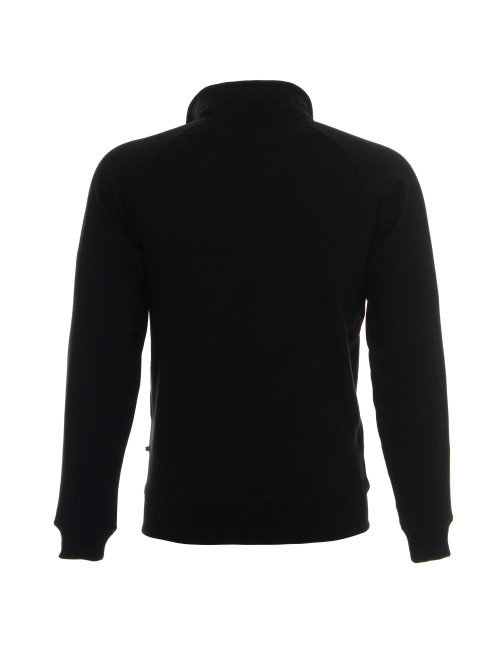 Promostars Men`s SWEATSHIRT ZIPPER BLACK embroidery silkscreen print DTG logo