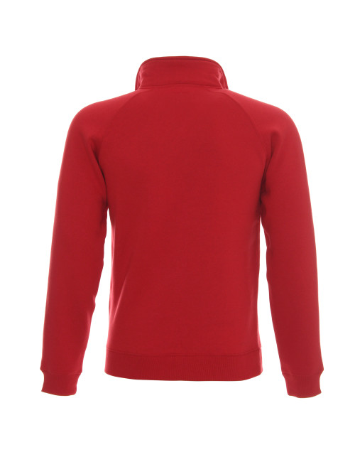 Promostars Men`s SWEATSHIRT ZIPPER RED embroidery screen printing logo DTG print