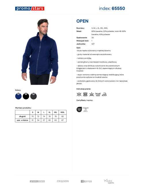 Herrenjacke Promostars Open Marineblau