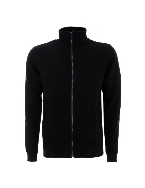 Promostars Men`s SWEATSHIRT OPEN BLACK DTG print embroidery silkscreen logo