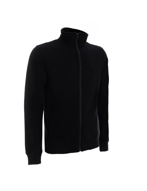 Promostars Men`s SWEATSHIRT OPEN BLACK DTG print embroidery silkscreen logo