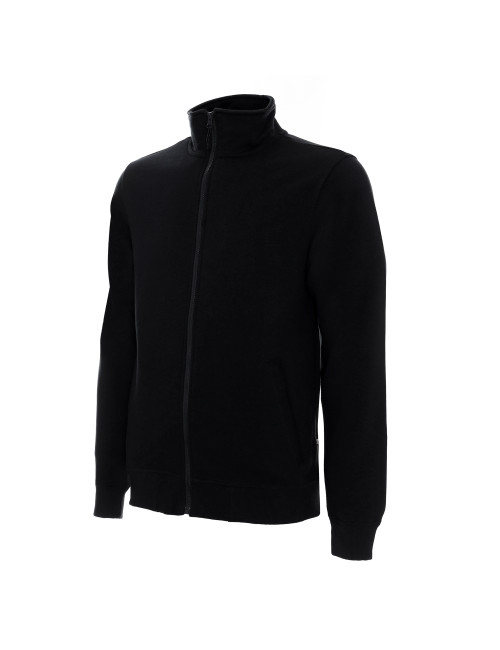 Promostars Men`s SWEATSHIRT OPEN BLACK DTG print embroidery silkscreen logo