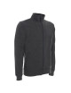 Promostars Men`s SWEATSHIRT OPEN DARK GRAY MELANGE embroidery screen printing