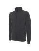 Promostars Men`s SWEATSHIRT OPEN DARK GRAY MELANGE embroidery screen printing