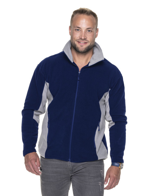 Promostars Men`s SWING SWEATSHIRT NAVY/LIGHT GRAY printed logo embroidery