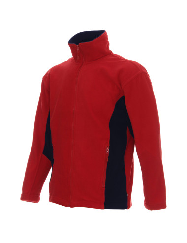 Promostars Men`s SWING RED/NAVY SWEATSHIRT with embroidery and company logo print