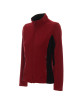 Promostars Damen SWEATSHIRT LADIES` SWING BURGUNDY/BLACK Logodruck und Stickerei