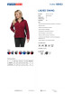 Promostars Women`s SWEATSHIRT LADIES` SWING BURGUNDY/BLACK printed logo embroidery