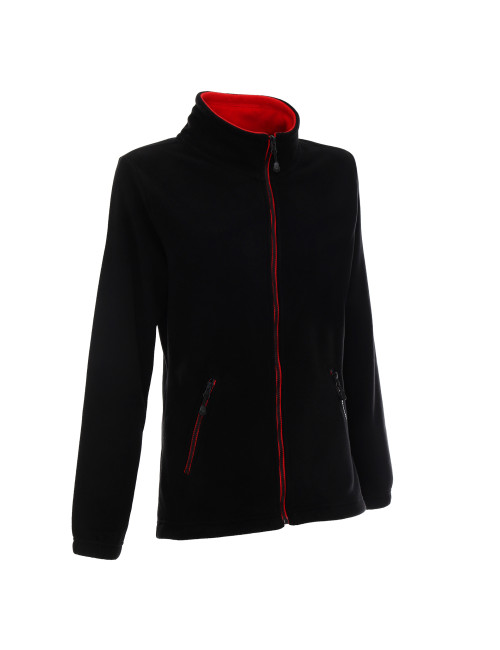 Promostars DUET SWEATSHIRT Herren SCHWARZ/ROT bedrucktes, gesticktes Siebdruck-Logo