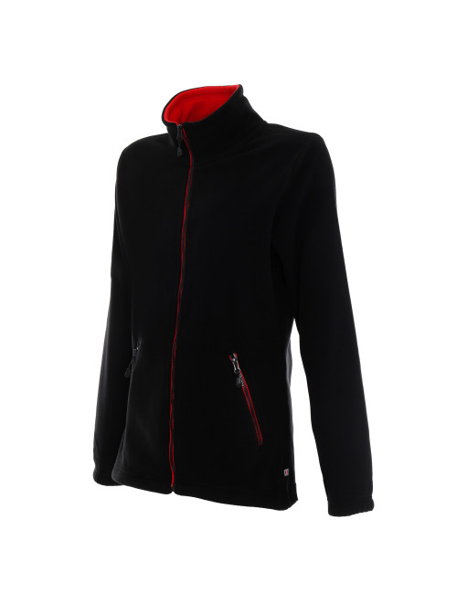 Promostars DUET SWEATSHIRT Herren SCHWARZ/ROT bedrucktes, gesticktes Siebdruck-Logo