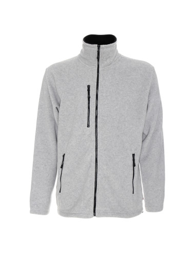 Promostars DUET SWEATSHIRT FÜR HERREN HELLGRAU MELANGE/SCHWARZ DTG-Stickerei