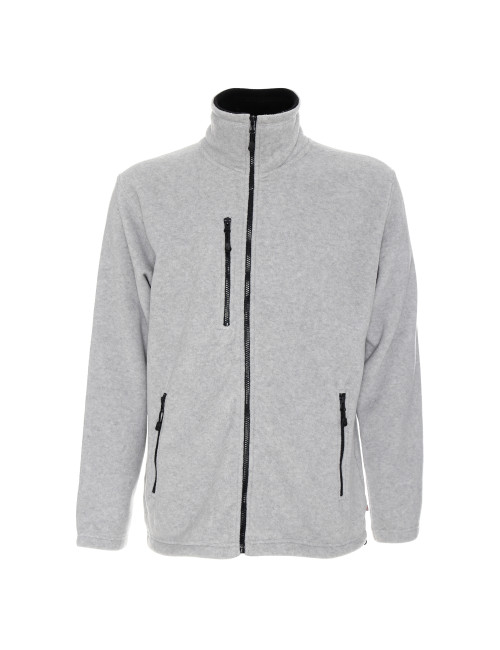Promostars DUET Men`s SWEATSHIRT LIGHT GRAY MELANGE/BLACK DTG print embroidery