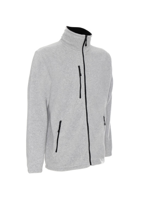 Promostars DUET SWEATSHIRT FÜR HERREN HELLGRAU MELANGE/SCHWARZ DTG-Stickerei