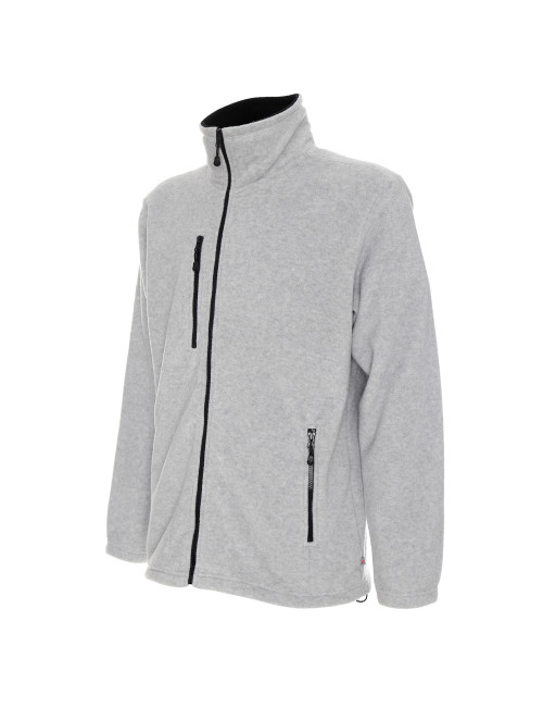 Promostars DUET SWEATSHIRT FÜR HERREN HELLGRAU MELANGE/SCHWARZ DTG-Stickerei