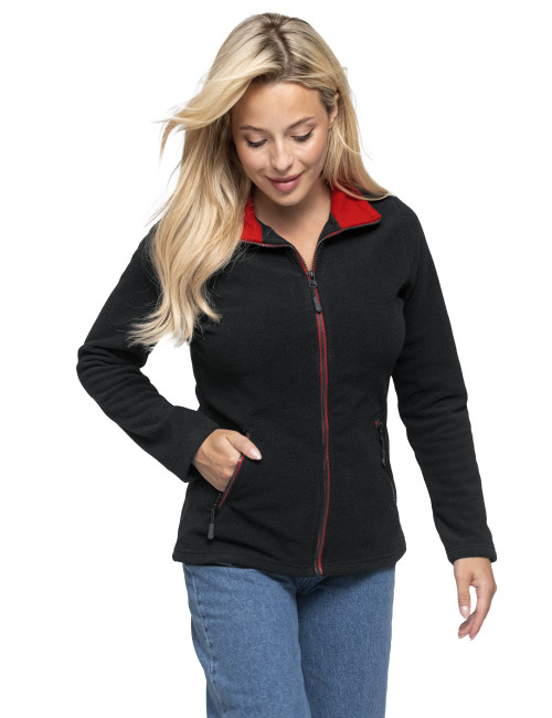 Damenbluse Promostars Ladies' Duet schwarz/rot