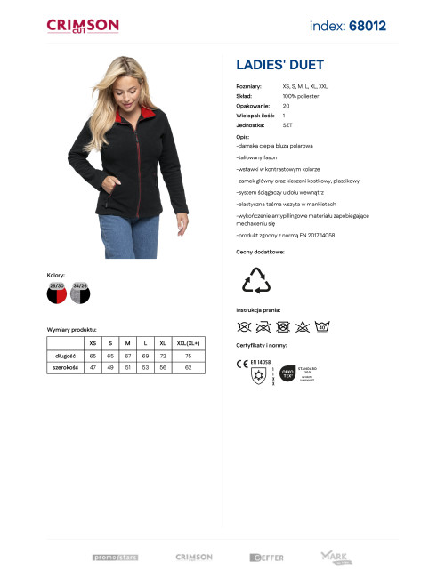 Promostars Ladies' Duet Women's Sweatshirt Black/Red