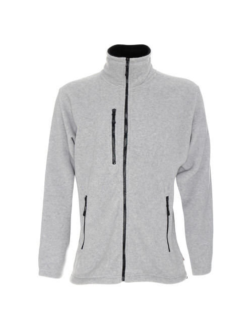 CRIMSON CUT SWEATSHIRT Women`s LADIES` DUET LIGHT GRAY MELANGE/BLACK Embroidery