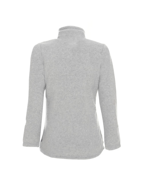 CRIMSON CUT SWEATSHIRT Women`s LADIES` DUET LIGHT GRAY MELANGE/BLACK Embroidery