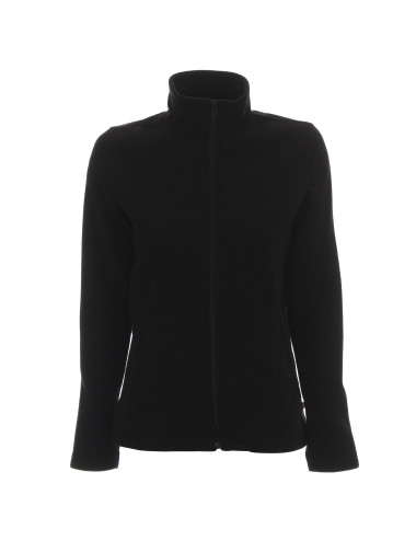 Promostars Damen SWEATSHIRT LADIES` DOUBLE BLACK Aufdruck, Siebdruck, Stickerei
