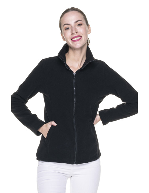 Promostars Damen SWEATSHIRT LADIES` DOUBLE BLACK Aufdruck, Siebdruck, Stickerei