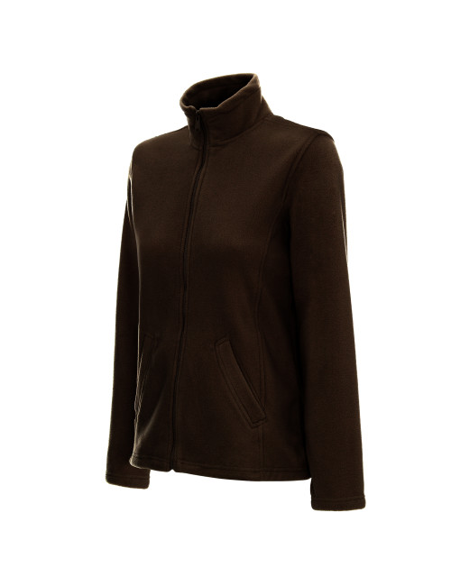 Promostars Damen SWEATSHIRT LADIES` DOUBLE DARK BROWN DTG-Stickerei