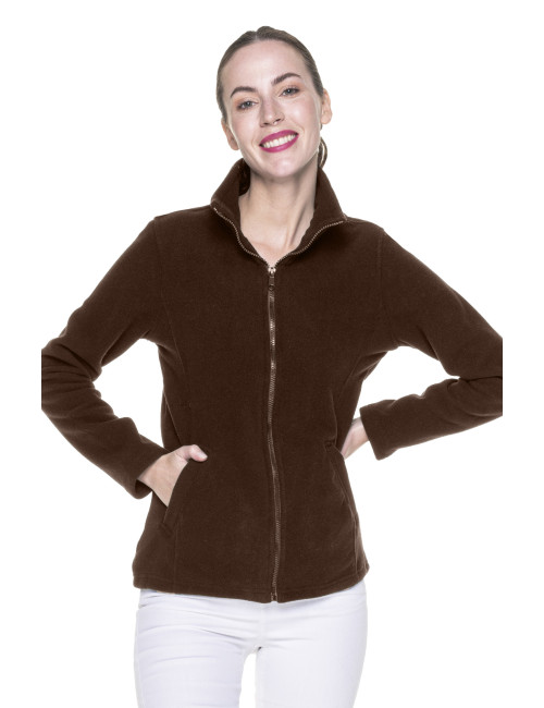 Promostars Women`s SWEATSHIRT LADIES` DOUBLE DARK BROWN DTG print embroidery