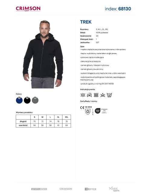 CRIMSON CUT TREK-SWEATSHIRT FÜR HERREN SCHWARZ Aufdruck, Stickerei, Siebdruck-Logo