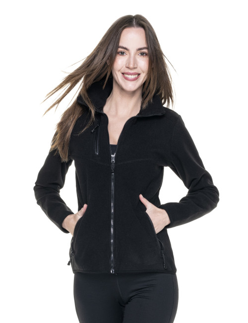 Promostars Women`s SWEATSHIRT FOXY LADY BLACK embroidery DTG print silkscreen logo
