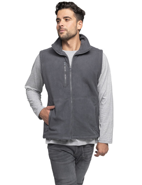 Promostars Men`s Vest VERSO GRAY DTF print embroidery silkscreen logo