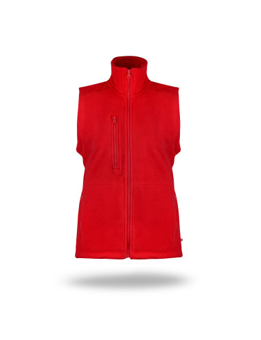 Promostars Women`s VEST LADIES` VERSO RED embroidery logo print