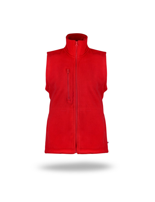 Promostars Women`s VEST LADIES` VERSO RED embroidery logo print