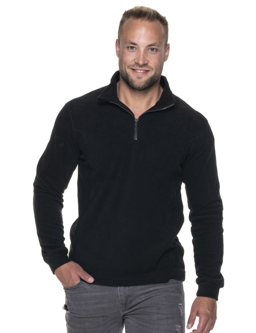 Promostars FUZZY SWEATSHIRT Men`s BLACK print DTF logo for companies screen printing