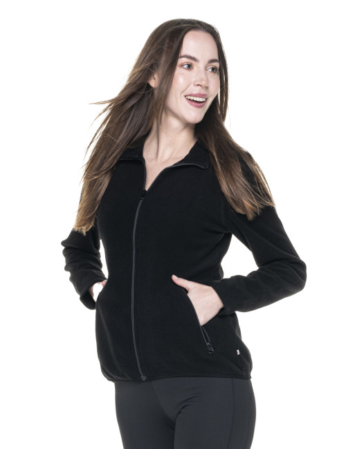 CRIMSON CUT BLUZA Damska MELLOW LADY CZARNY nadruk logo sitodruk haft