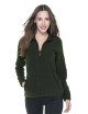 CRIMSON CUT SWEATSHIRT Women`s MELLOW LADY GREEN FOREST logo embroidery print