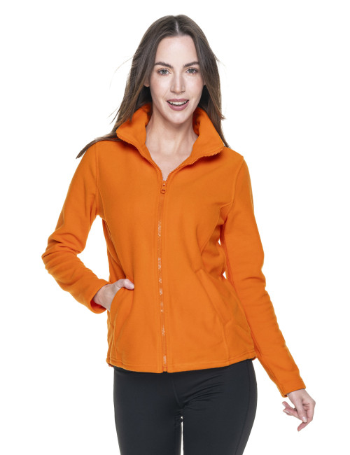 GEFFER Damen SWEATSHIRT 770 ORANGE Siebdruck-Sticklogo DTF-Druck