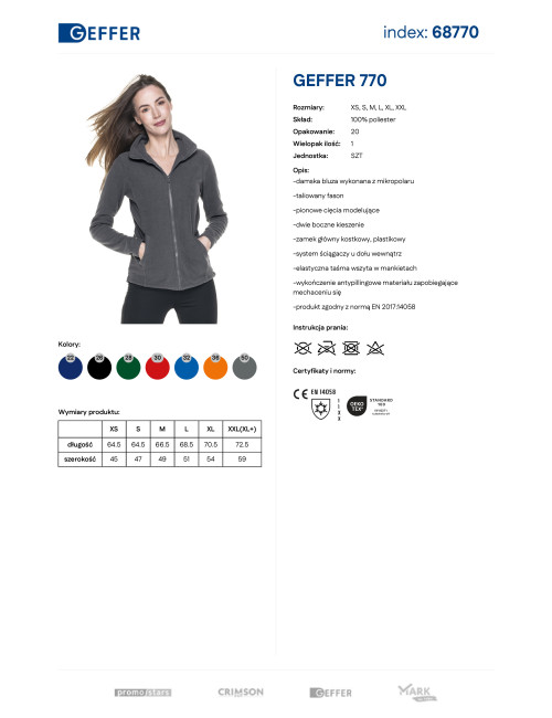 GEFFER SWEATSHIRT Women`s 770 GRAY DTF print silkscreen logo embroidery