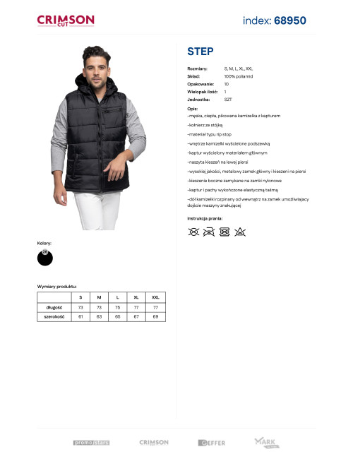 Kamizelka męska Promostars Step czarna - P&M