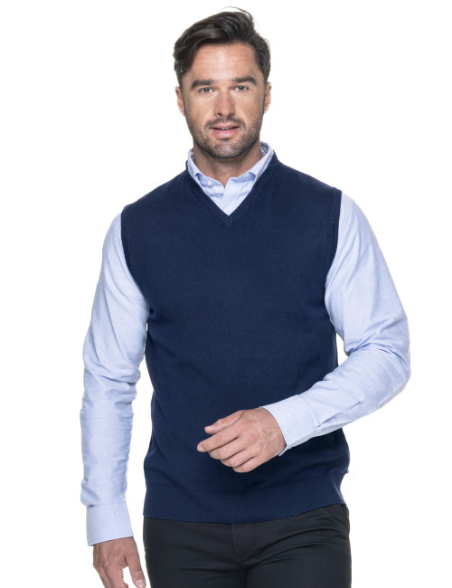 Promostars Men's Short City Vest Navy Blue