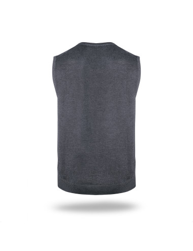 Kurze Herren-Stadtweste, grau meliert Promostars/Crimson CUT