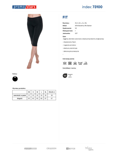 Damenhose Promostars Fit Schwarz
