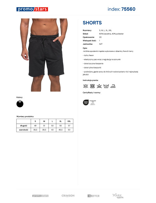 Herren Shorts Promostars schwarz