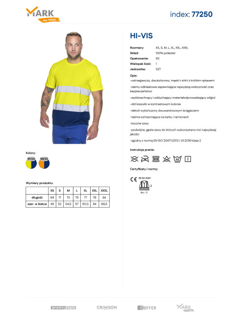 Herren T-Shirt Promostars HI-VIS Gelb