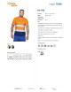 HERREN-T-SHIRT HI-VIS WARNING ORANGE/MARINEBLAU mit aufgesticktem Aufdruck