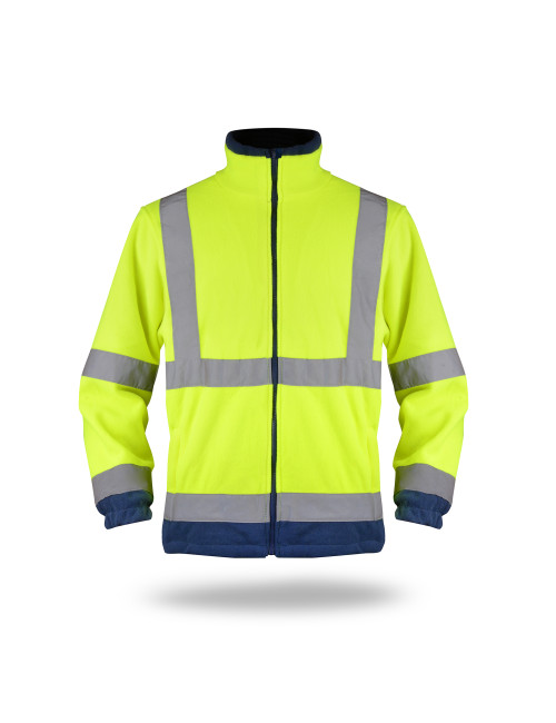 Men's Fleece Jacket MARK the Helper HI-VIS Yellow